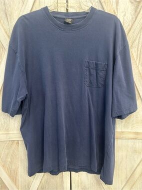 Men's Navy Ols School Blue Short-Sleeve Pocket Tee